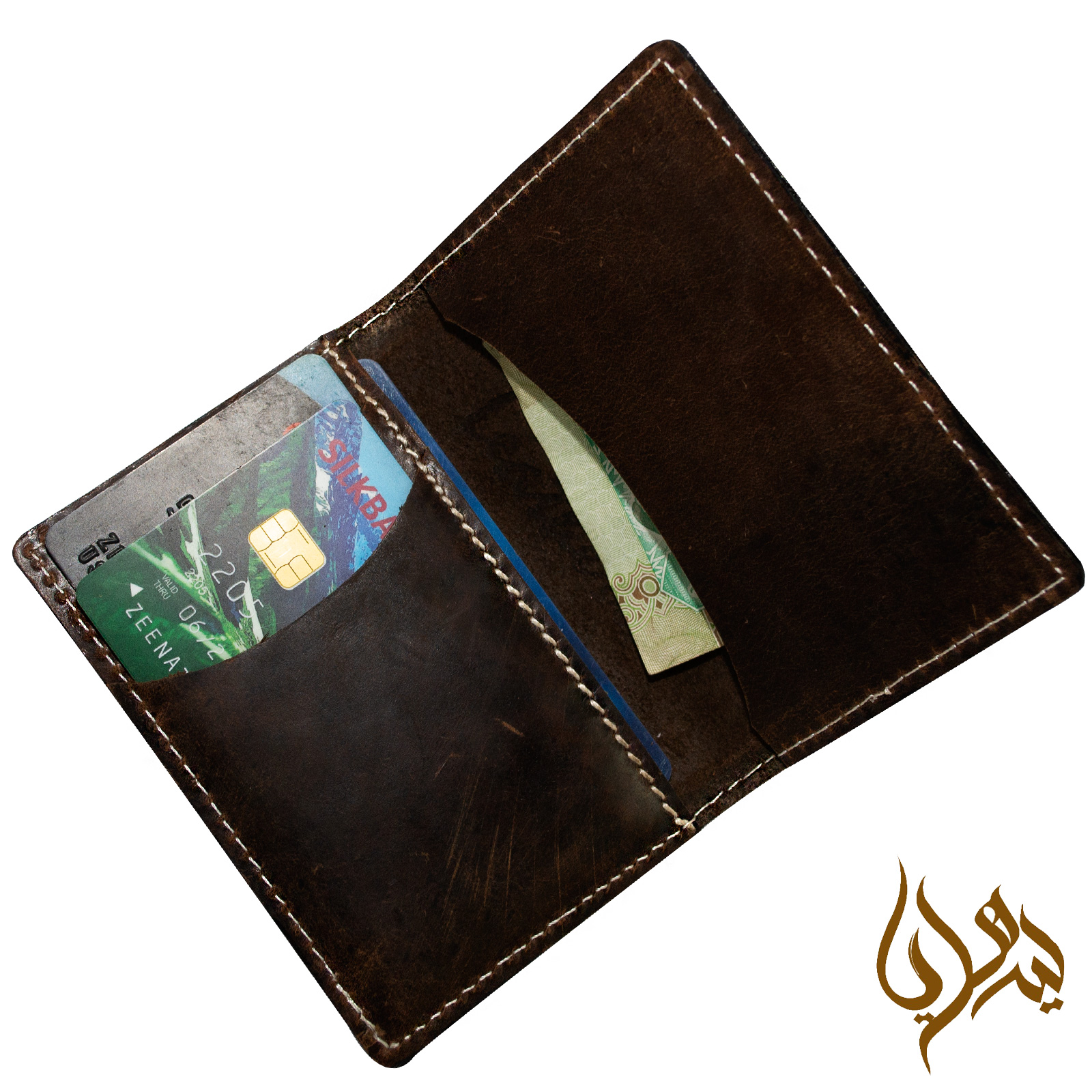 Men Slim Card Holder Vintage Leather Mini Wallet - Image 6
